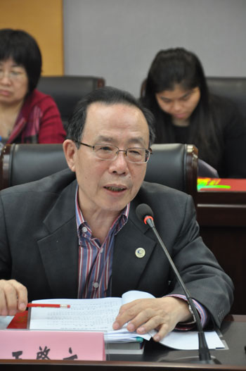 独立评审团执行主席、广东省政府参事王肇文会场发言
