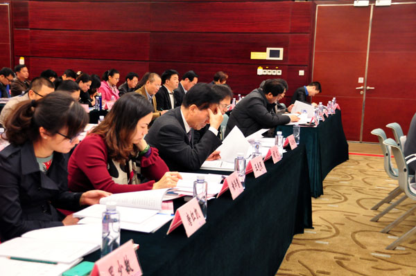 各位评委认真审议会议资料.JPG